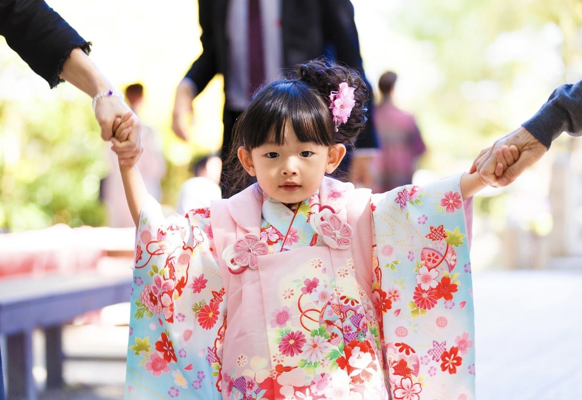 七五三 3歳 女の子 神社 糸島